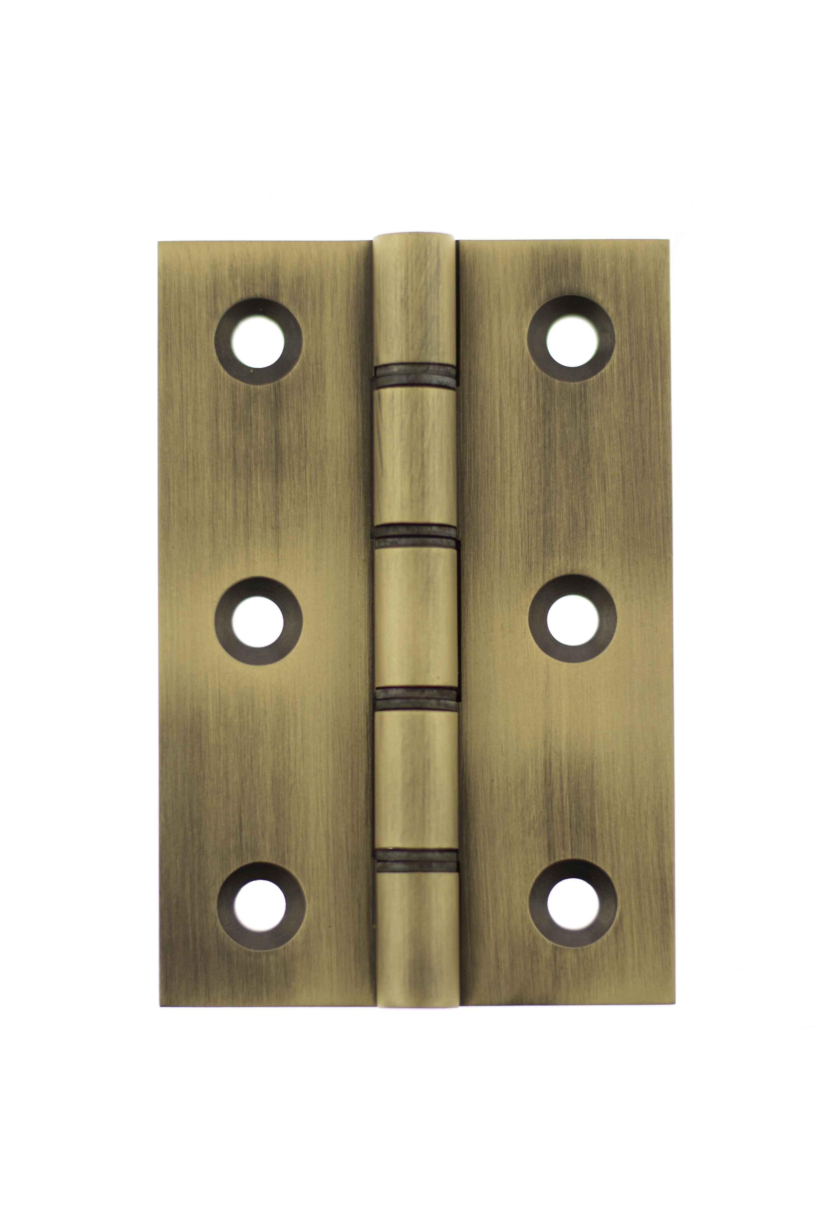 Atlantic Washered Hinges 3" x 2" x 2.2mm - Matt Antique Brass