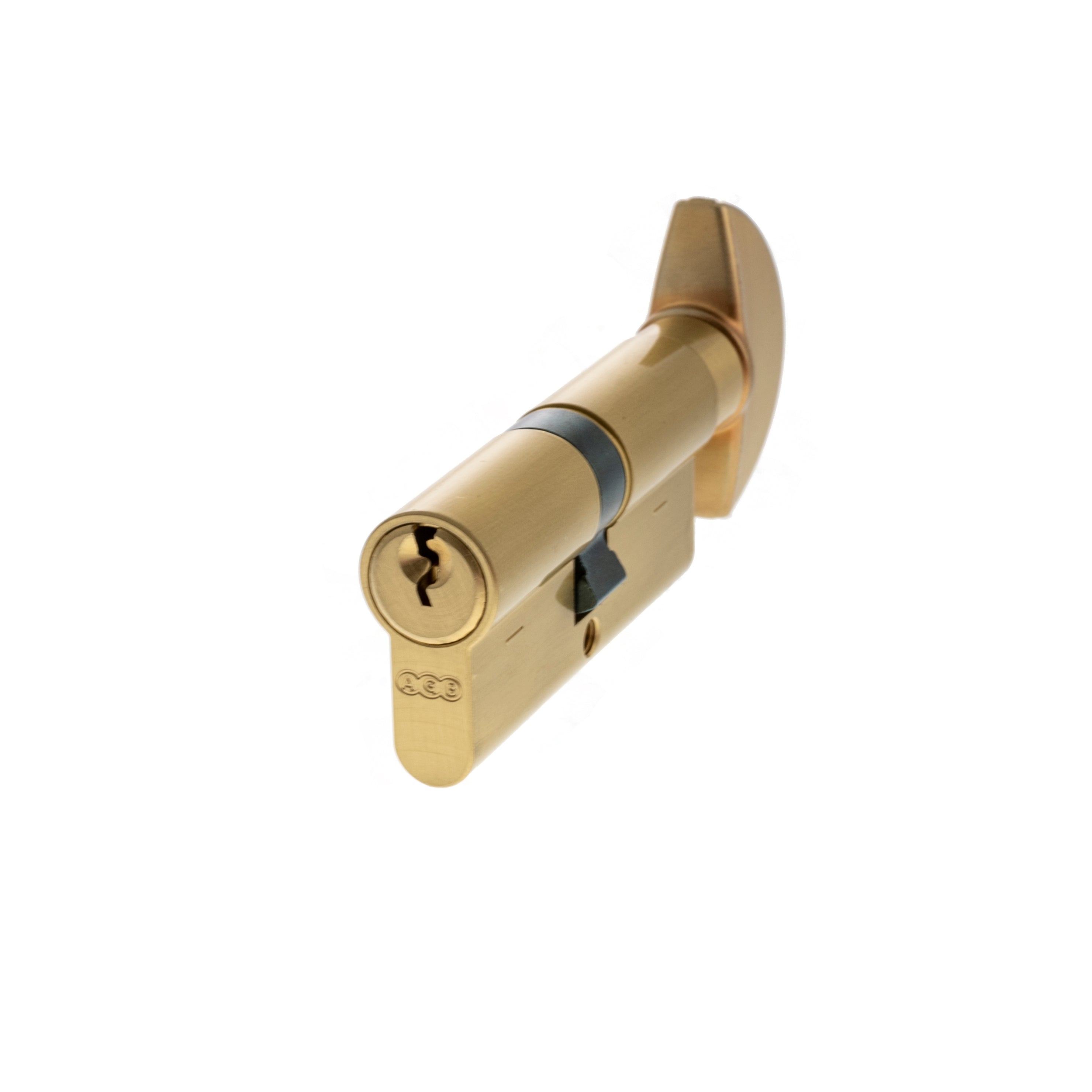 AGB Euro Profile 5 Pin Cylinder Key to Turn 30-30mm (60mm) - Satin Brass