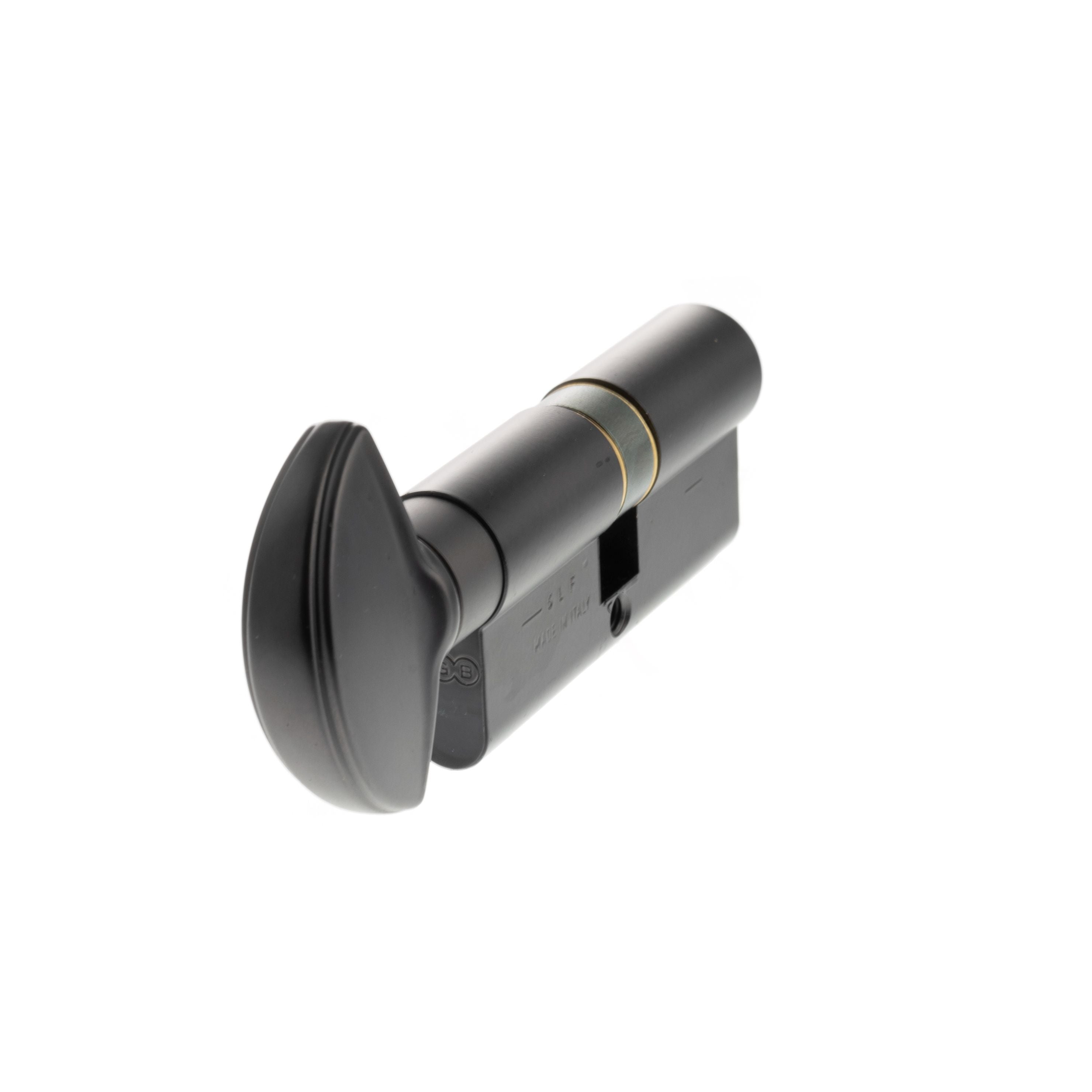 AGB Euro Profile 15 Pin Cylinder Key to Turn 40-40mm (80mm) - Matt Black