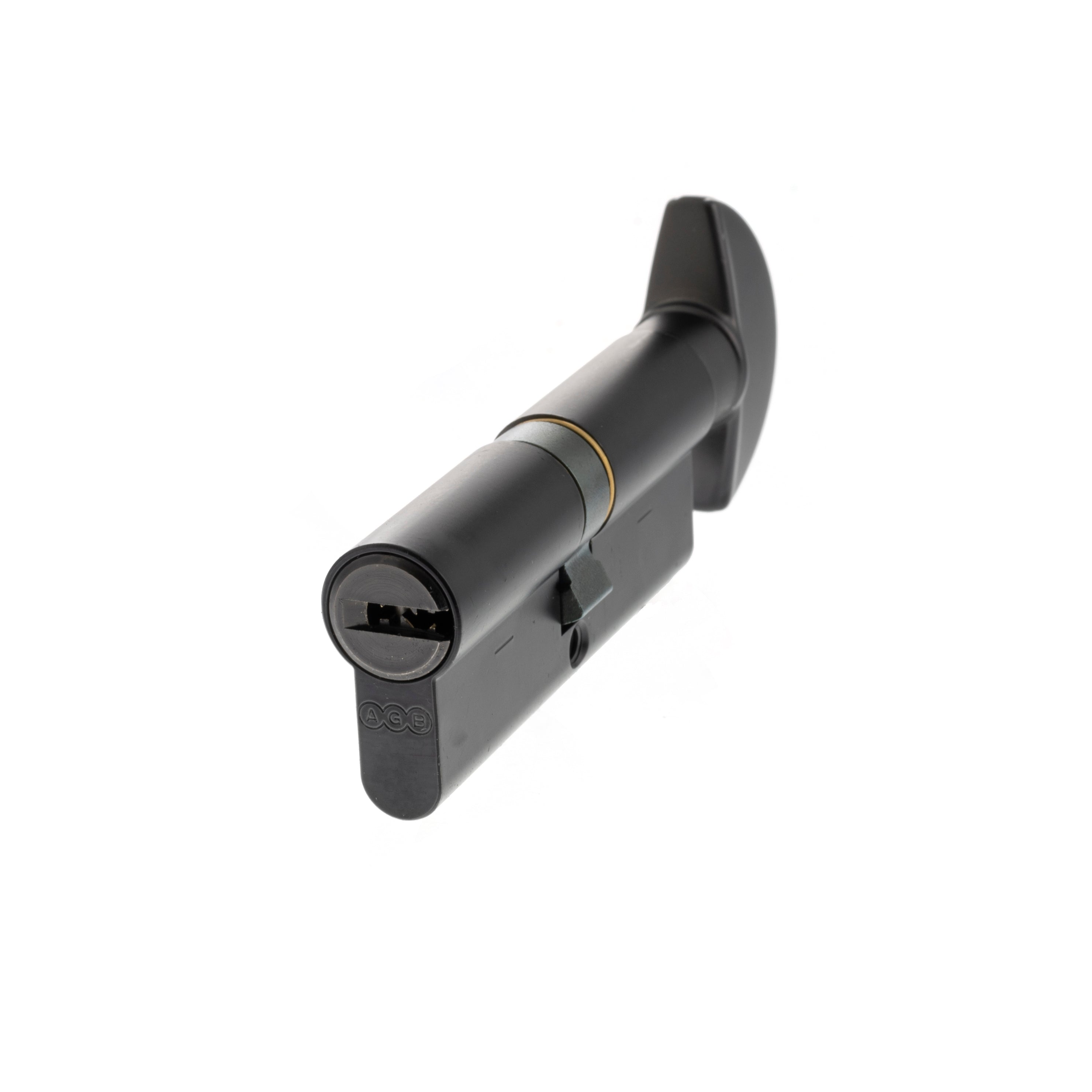 AGB Euro Profile 15 Pin Cylinder Key to Turn 35-35mm (70mm) - Matt Black