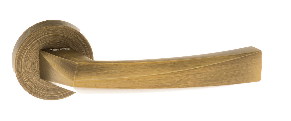 Forme Crystal Designer Lever on Minimal Round Rose - Yester Bronze