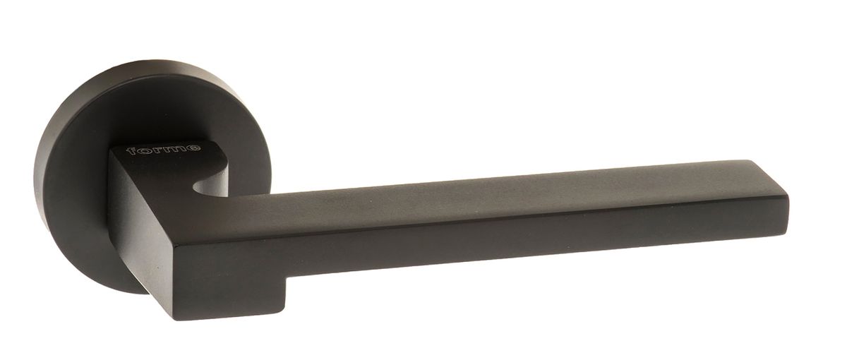 Forme Ginevra Designer Lever on Minimal Round Rose - Matt Black
