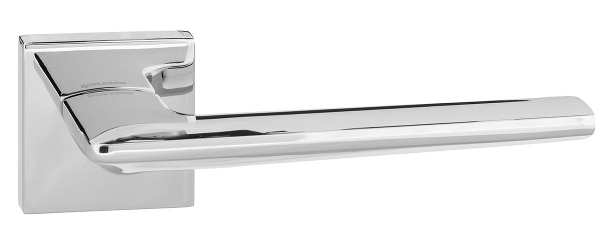 Forme Boston Designer Lever on Minimal Square Rose - Polished Chrome