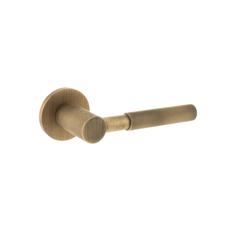 Atlantic Millhouse Brass Mason Designer Lever on 5mm Slimline Round Rose - Yester Bronze