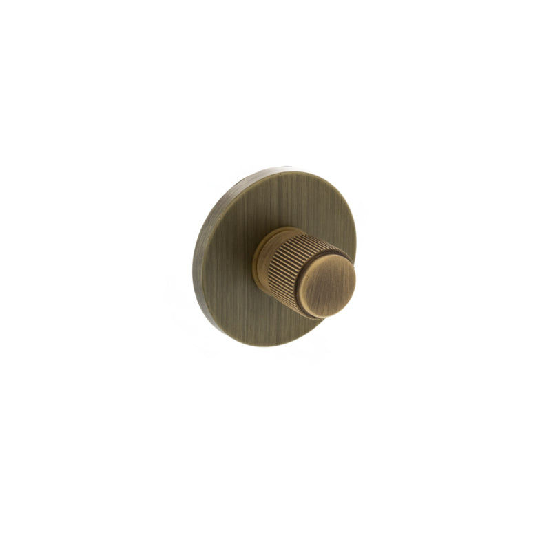 Atlantic Millhouse Brass Linear WC Turn and Release on 5mm Slimline Round Rose - Yester Bronze
