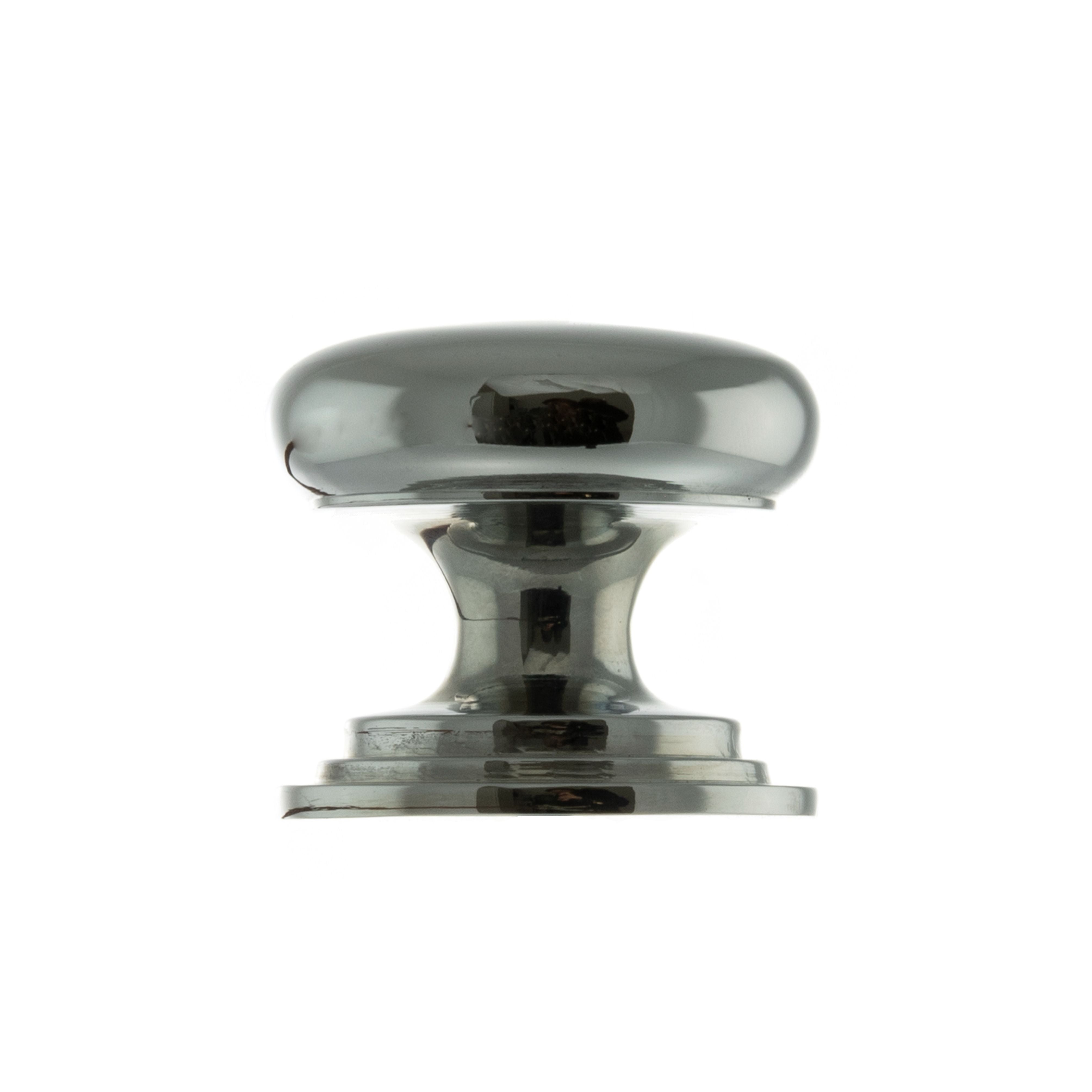 Old English Lincoln Solid Brass Victorian Cabinet Knob 38mm on Concealed Fix - Polished Chrome
