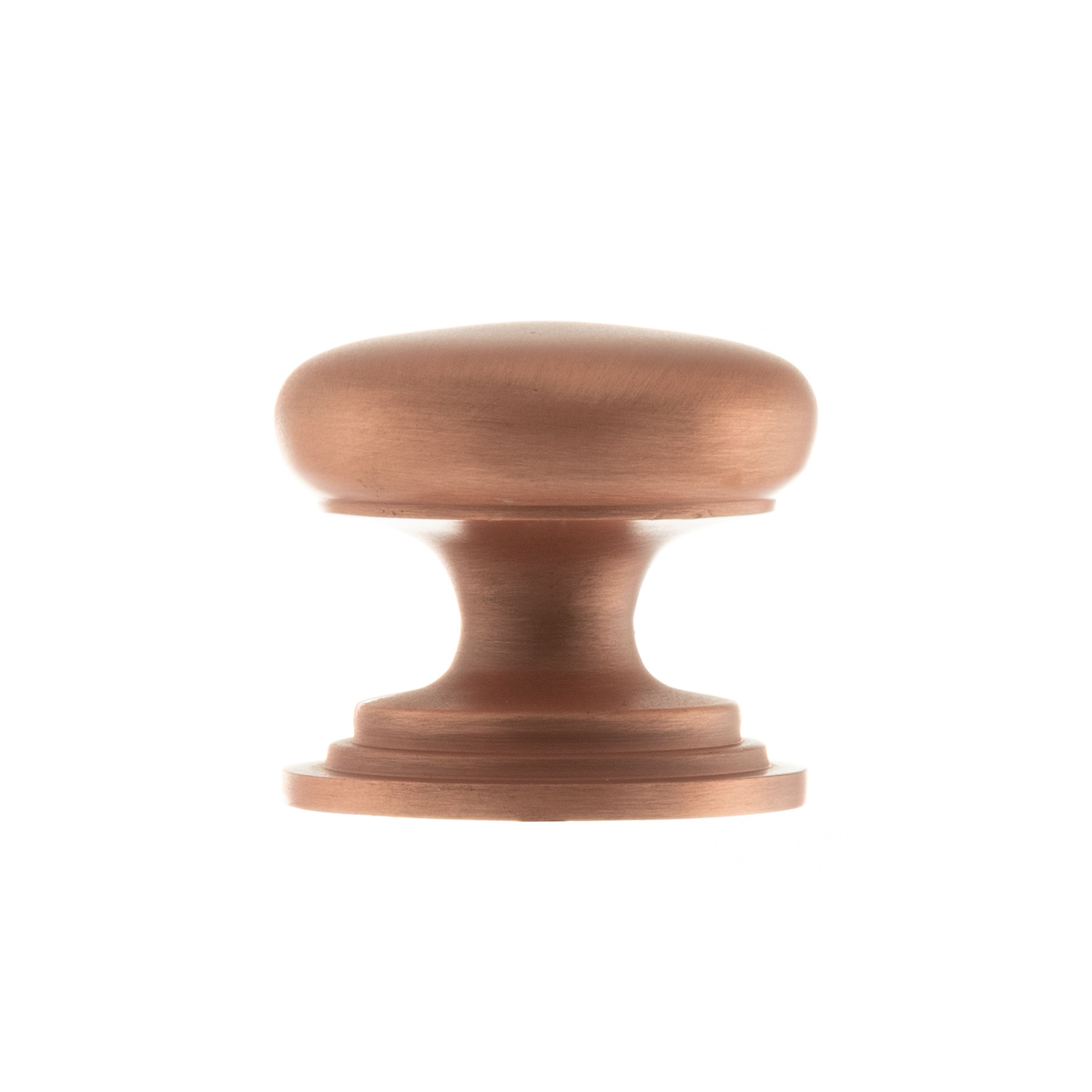 Old English Lincoln Solid Brass Victorian Cabinet Knob 38mm on Concealed Fix - Urban Satin Copper