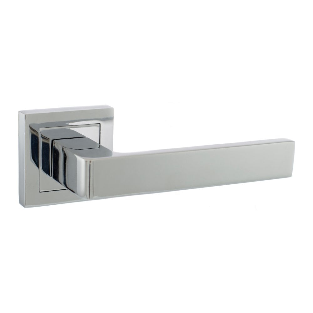 STATUS Montana Designer Lever on S4 Square Rose - Polished Chrome