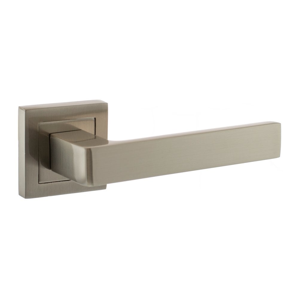 STATUS Montana Designer Lever on S4 Square Rose - Satin Nickel