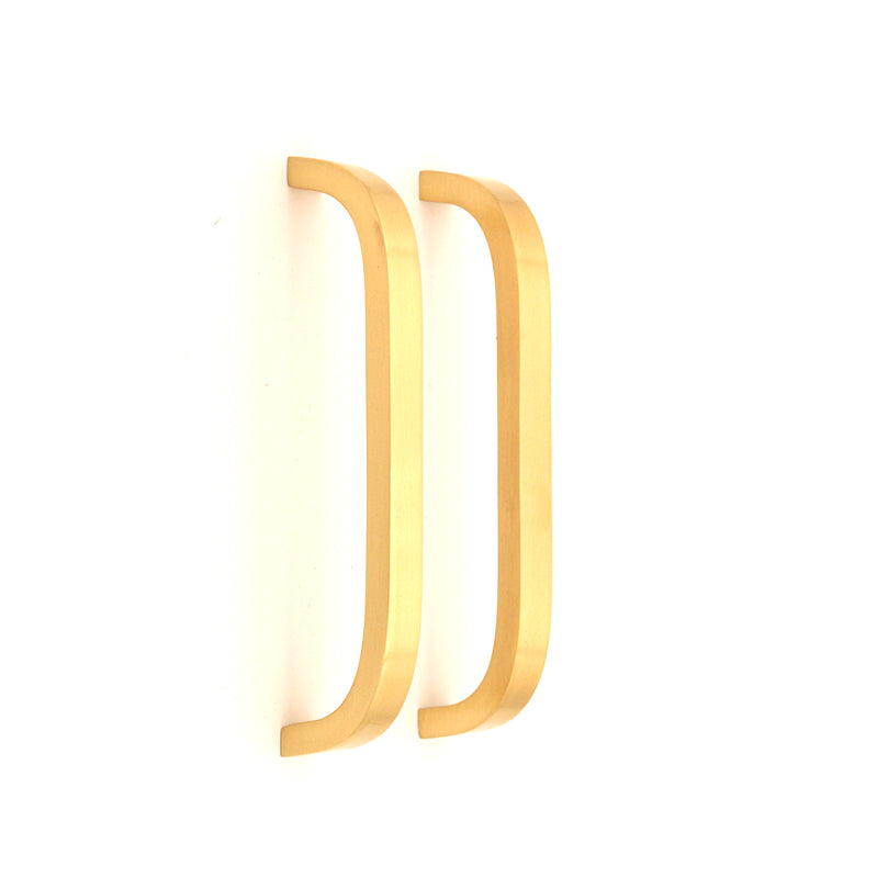 Curve Bar Cabinet Handle Satin Brass Small