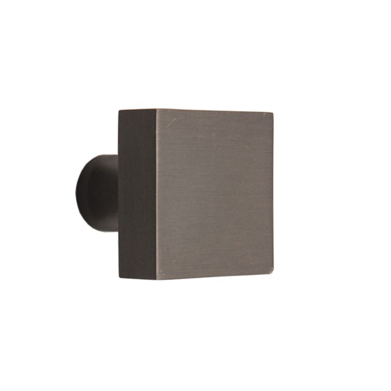 Square Cupboard Knob Gun metal grey