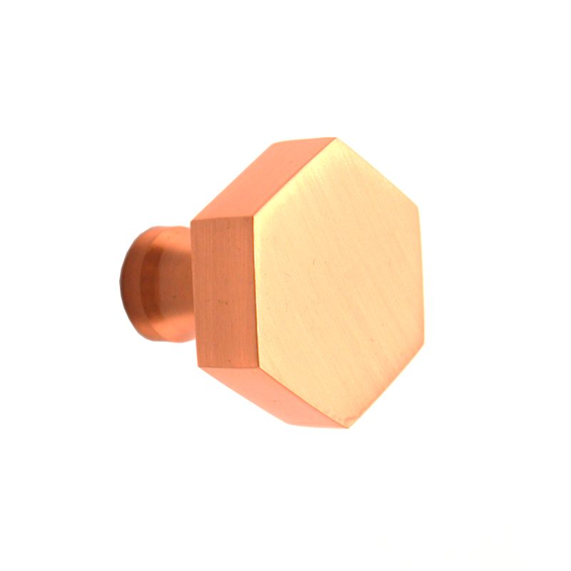 Hexagonal Cupboard Knob Copper