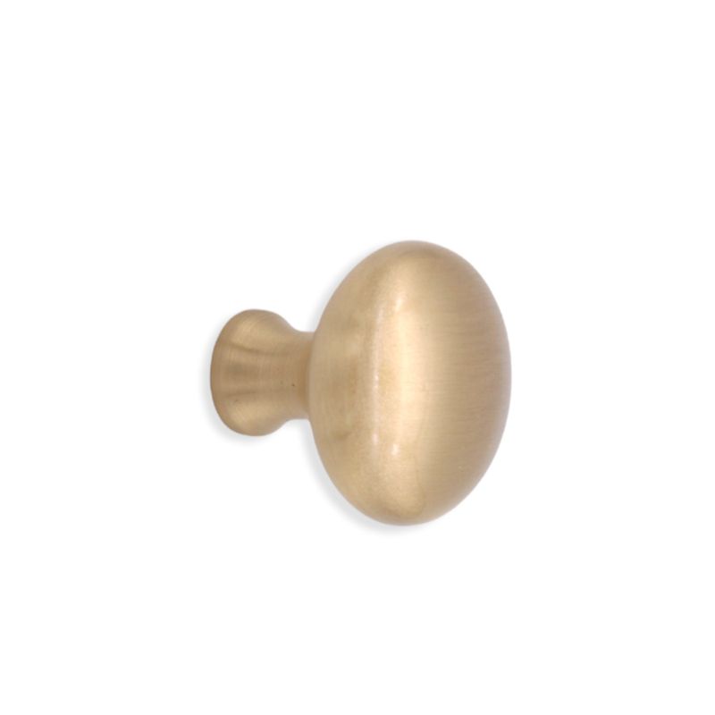 Mushroom 32mm Cupboard Knob Satin Brass