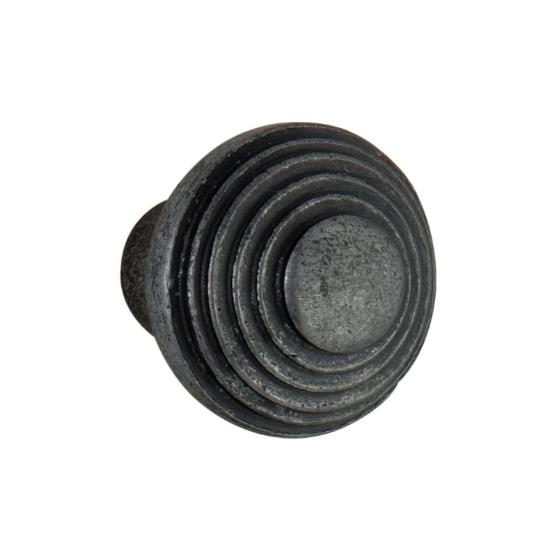 Ribbed 40mm Cupboard Knob Pewter