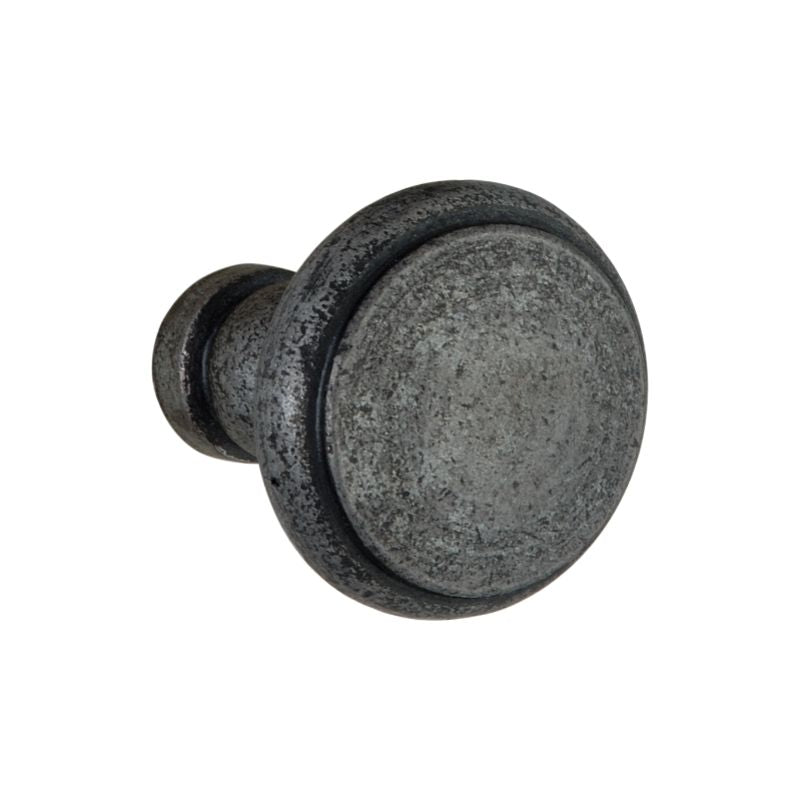 Stepped 40mm Cupboard Knob Pewter