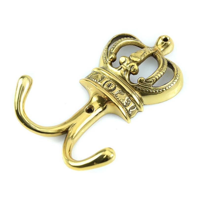Crown Hook Polished Brass