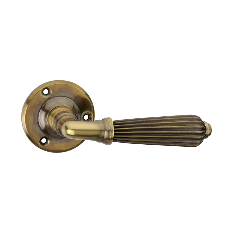 Regency Lever Door Handle Aged Brass