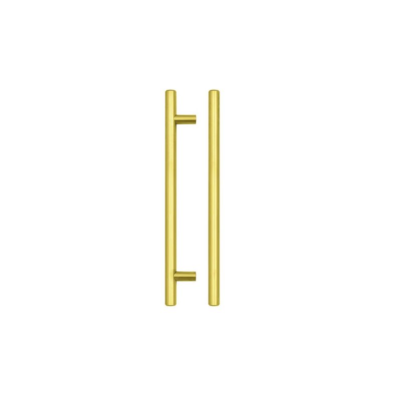 T Bar Cabinet handle 160mm CTC, 220mm Total length Brushed Gold Finish-Brushed Gold Finish
