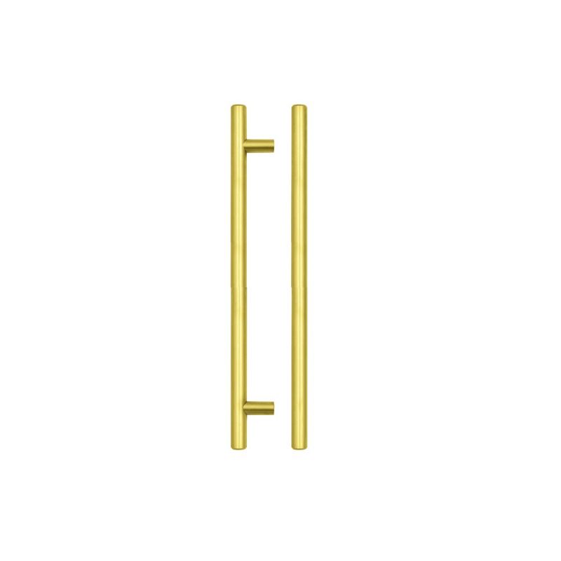 T Bar Cabinet handle 192mm CTC, 252mm Total length Brushed Gold Finish-Brushed Gold Finish