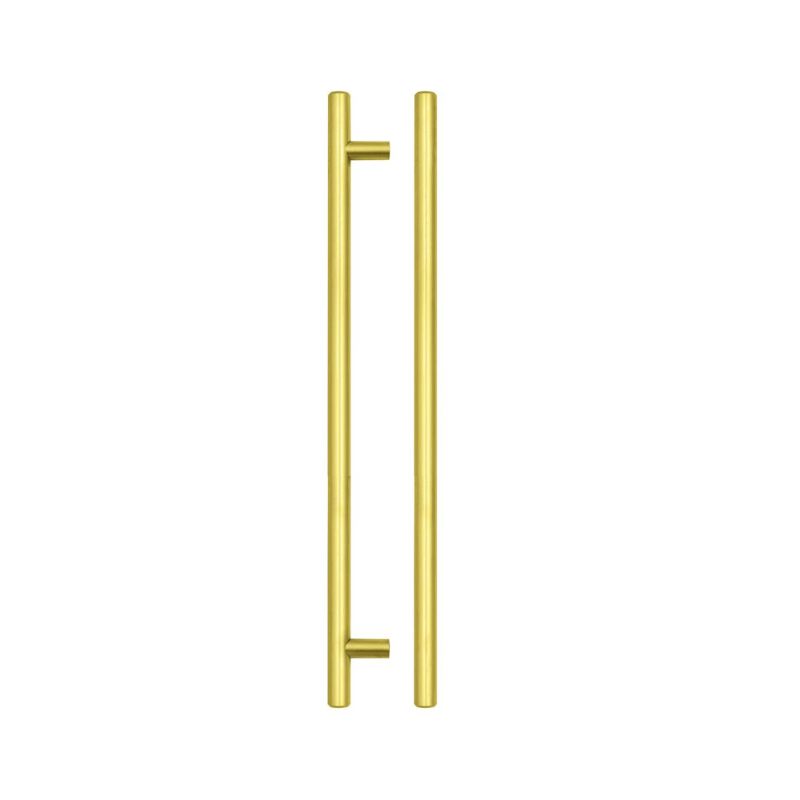 T Bar Cabinet handle 256mm CTC, 316mm Total length Brushed Gold Finish-Brushed Gold Finish