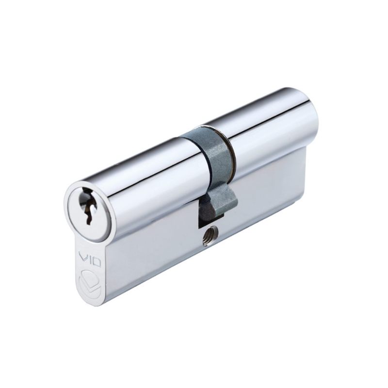 V10 Euro Double Cylinder 80mm KTD-Polished Chrome