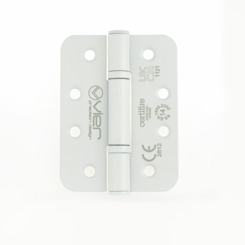 Grade 14 Low Maintenance Hinge Radius - 102 x 76 x 3mm - Powder Coated White-Powder Coat White