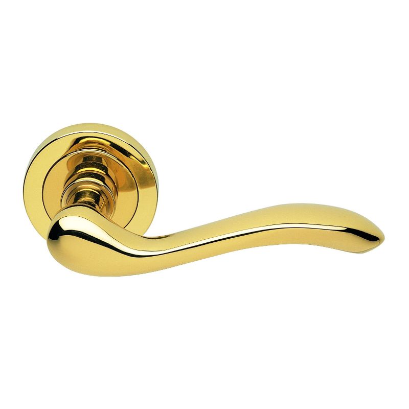 Carlisle Brass Apollo Lever on Round Rose in Polished Brass
