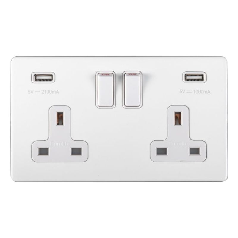 Carlisle Brass 2 Gang USB Socket