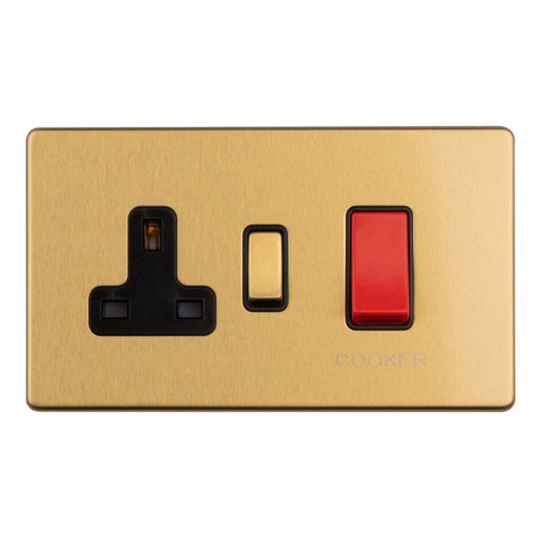 Carlisle Brass 45Amp Cooker Switch with Socket