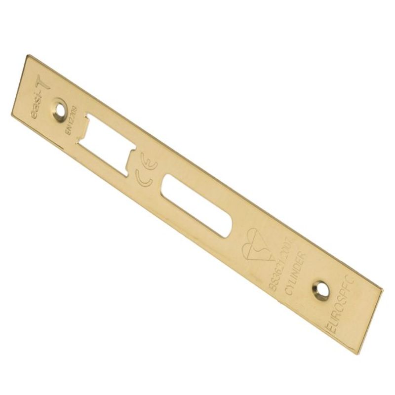 Carlisle Brass Easi T Forend Strikes & Fixing Pack To Suit BS Cylinder Sashlock-PVD-Square Forend