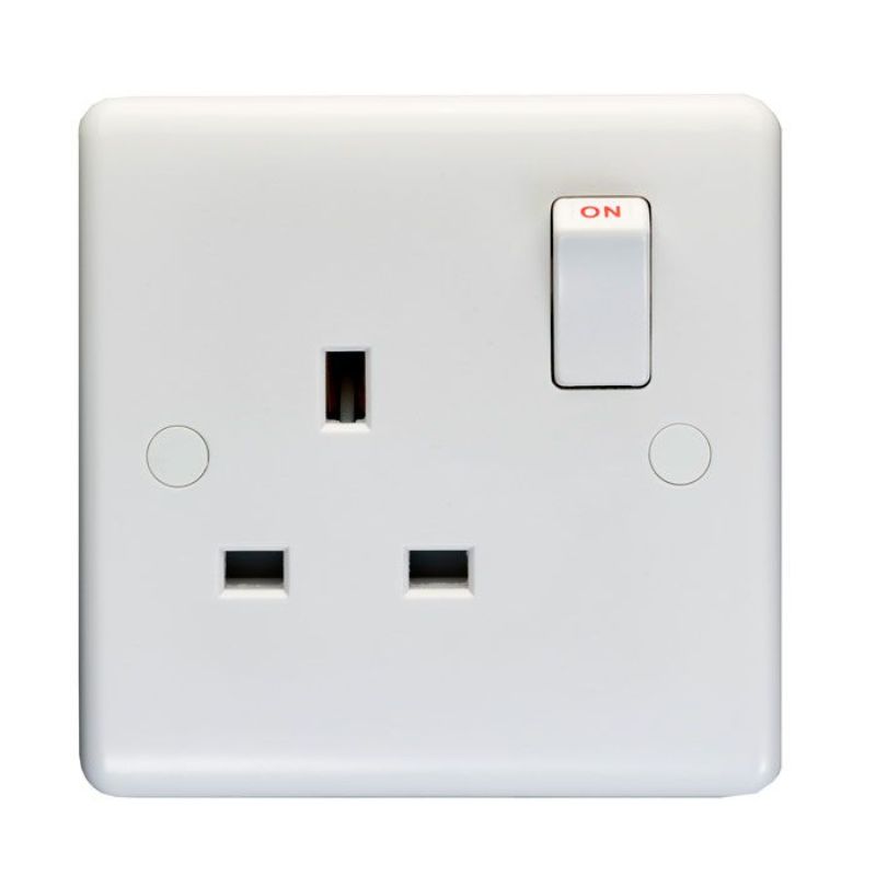 Carlisle Brass 1 Gang Switched Socket Double Poled