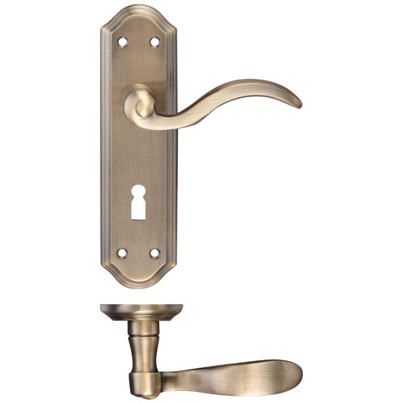 Winchester Lever Lock (57mm c/c) Furniture 180 x 48mm-Polished Brass