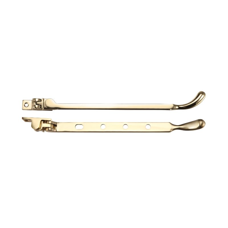 Bulb End Casement Stay 10"-Polished Brass