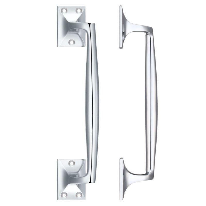 Cast Brass Pull Handle - 250mm-Polished Chrome