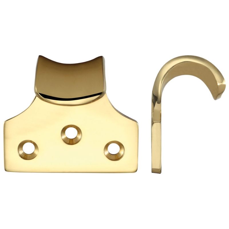 Sash Lift - 51mm x 48mm - Heavy Duty-Polished Brass