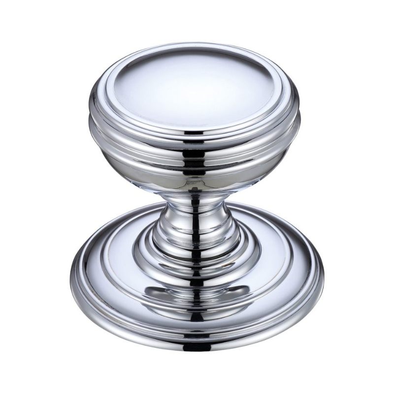 Mortice Knob on Round Rose - Concealed Fix-Polished Chrome