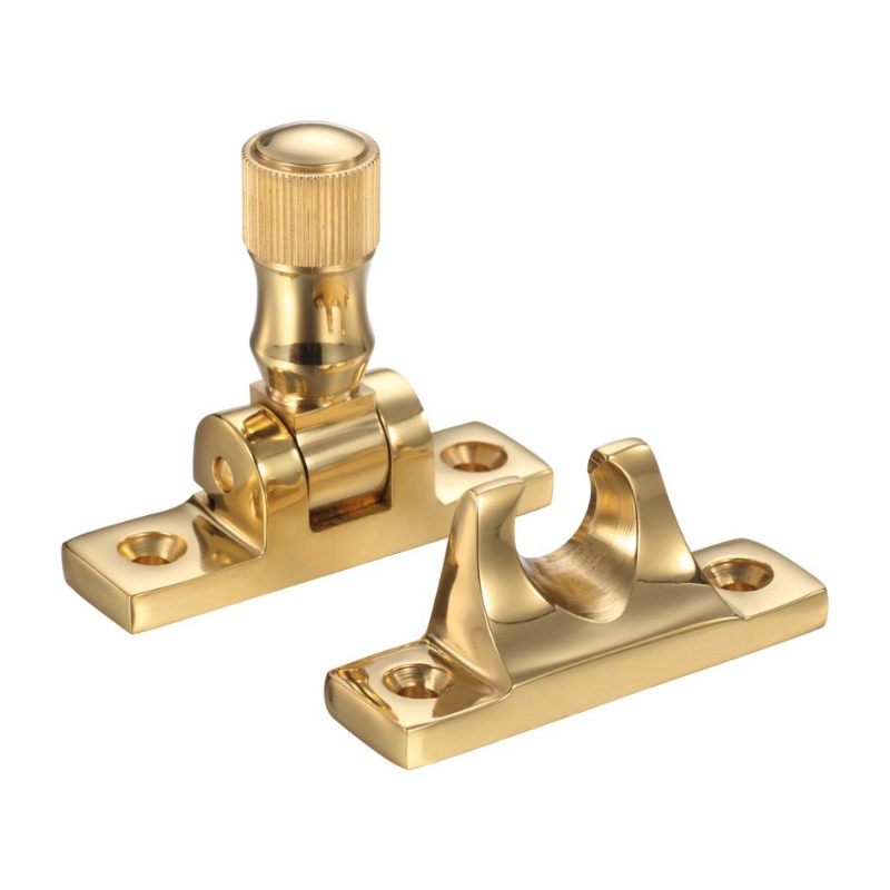 Brighton Pattern Sash Fastener-Polished Brass