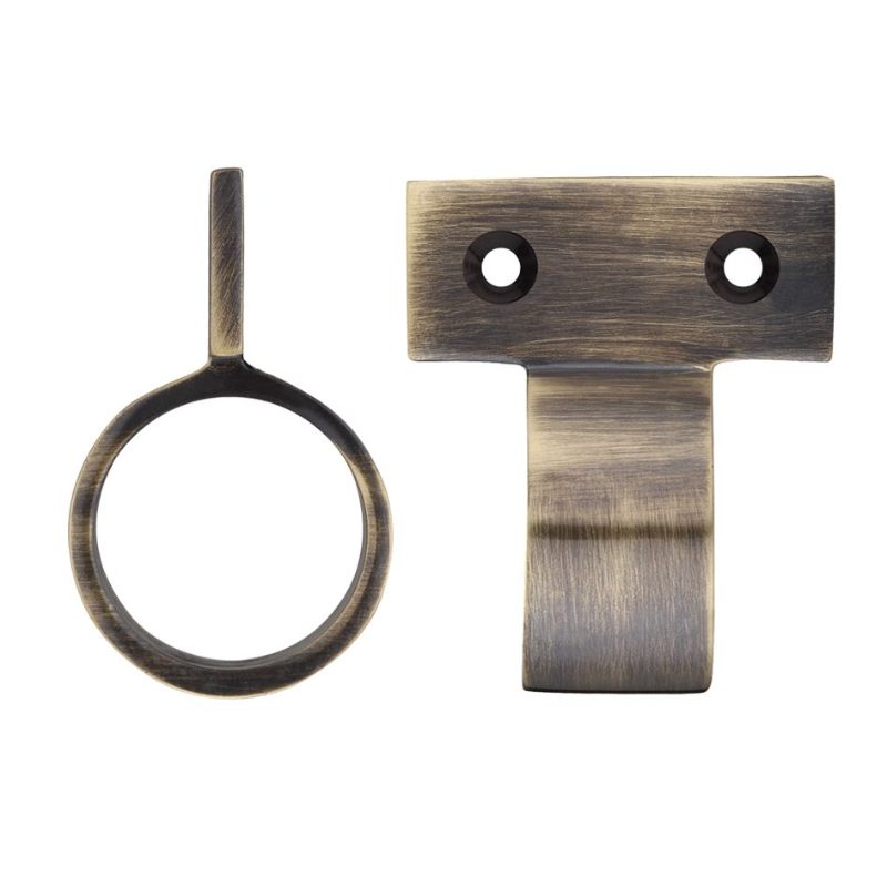 Window Sash Ring Vertical Fix - 28mm dia-Florentine Bronze