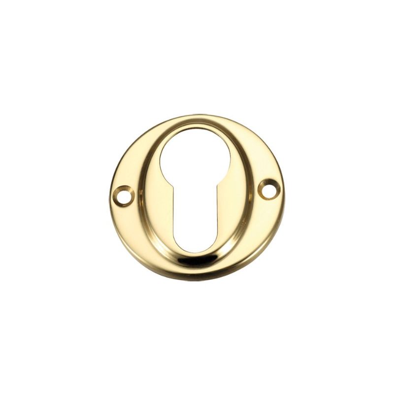 Euro Profile Escutcheon-Polished Brass