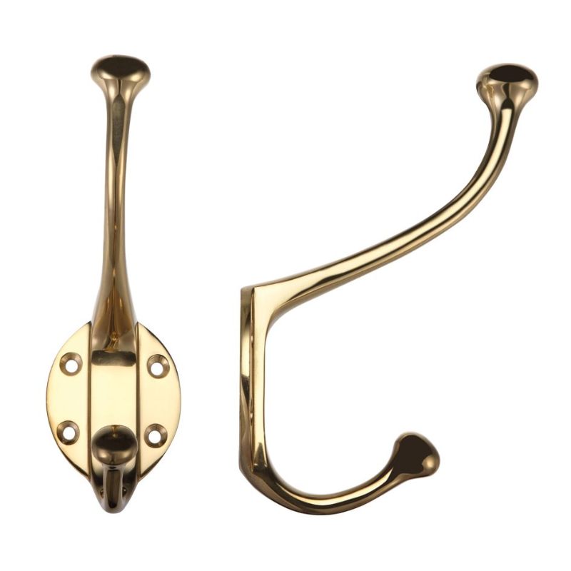 Hat and Coat Hook-Polished Brass