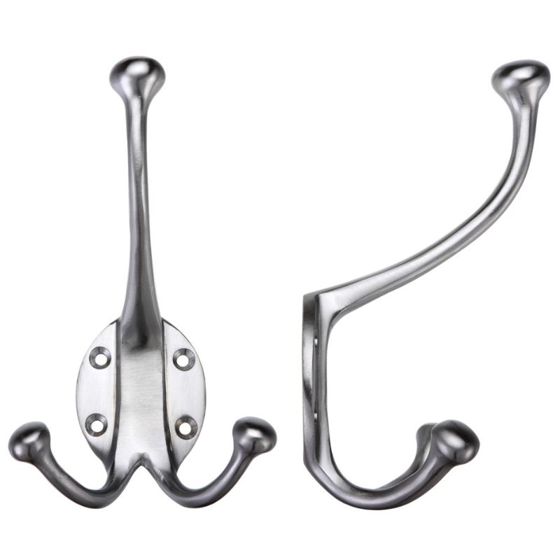 Double Hat and Coat Hook-Satin Chrome