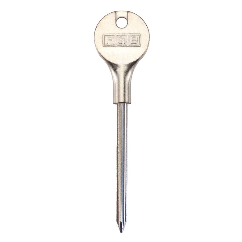 Fulton and Bray Star Shape 65mm Rack Bolt Key-Nickel Plate