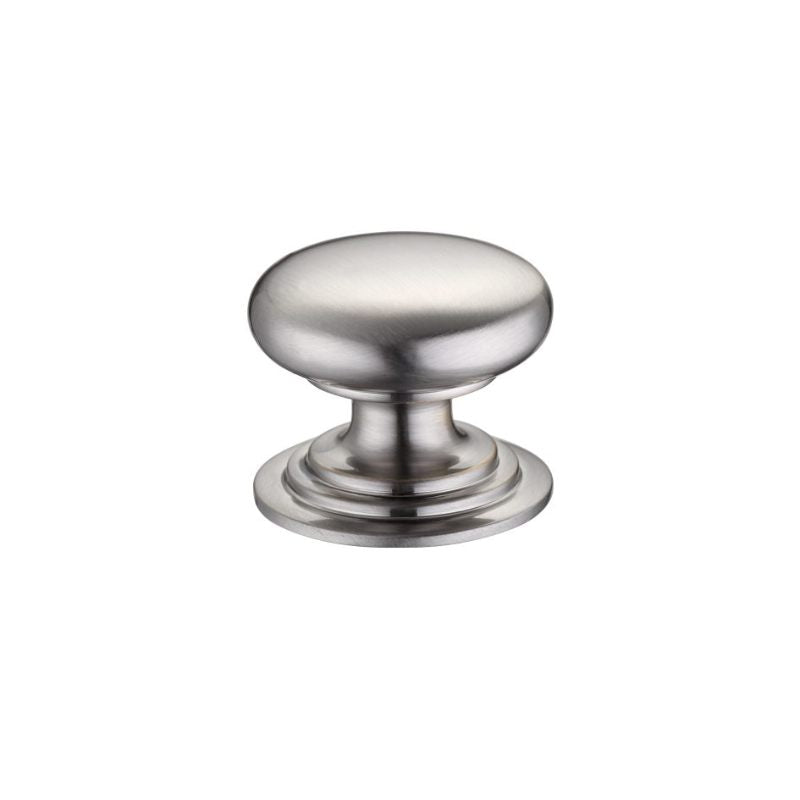 Victorian Cupboard Knob 32mm dia. - Lacquered-Satin Nickel