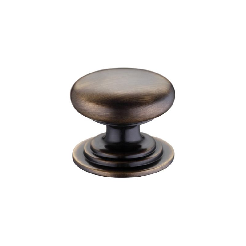 Victorian Cupboard Knob 38mm dia.-Florentine Bronze