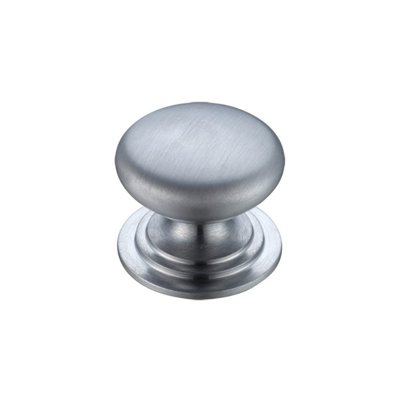 Victorian Cupboard Knob 38mm dia.-Satin Chrome