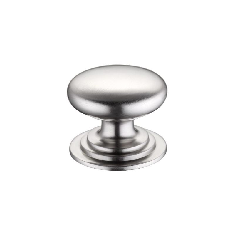 Victorian Cupboard Knob 38mm dia. - Lacquered-Satin Nickel