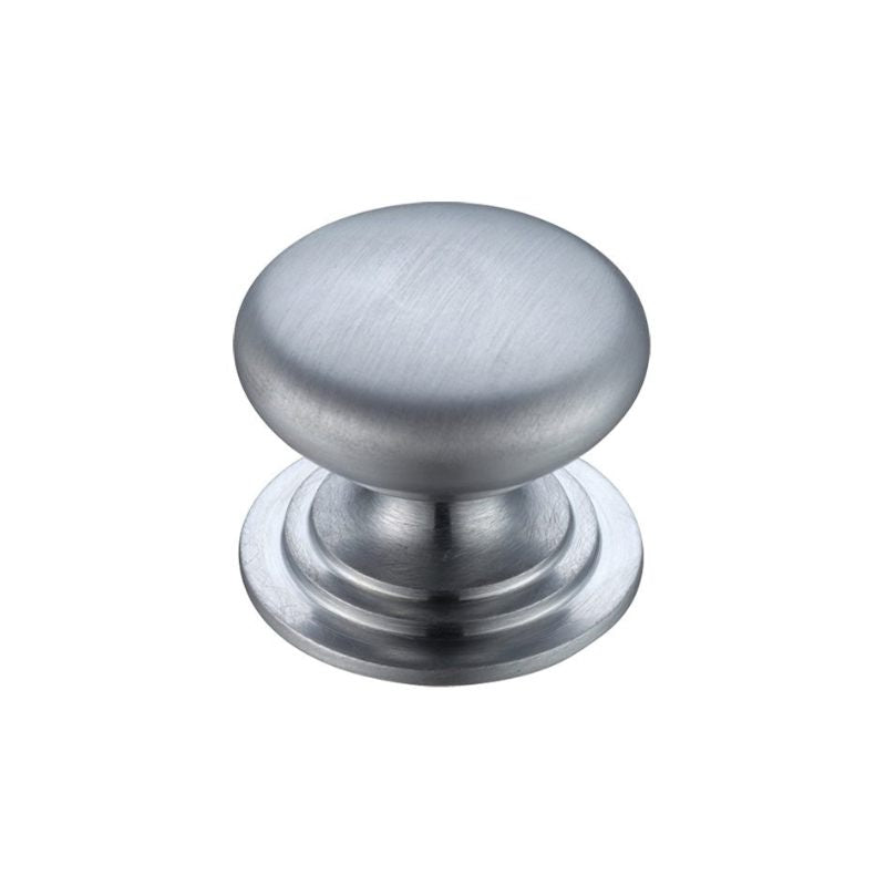 Victorian Cupboard Knob 45mm dia.-Satin Chrome