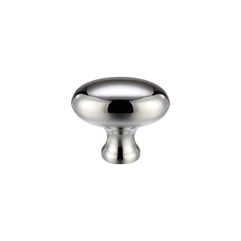 Oval Cupboard Knob 32mm dia-Polished Chrome