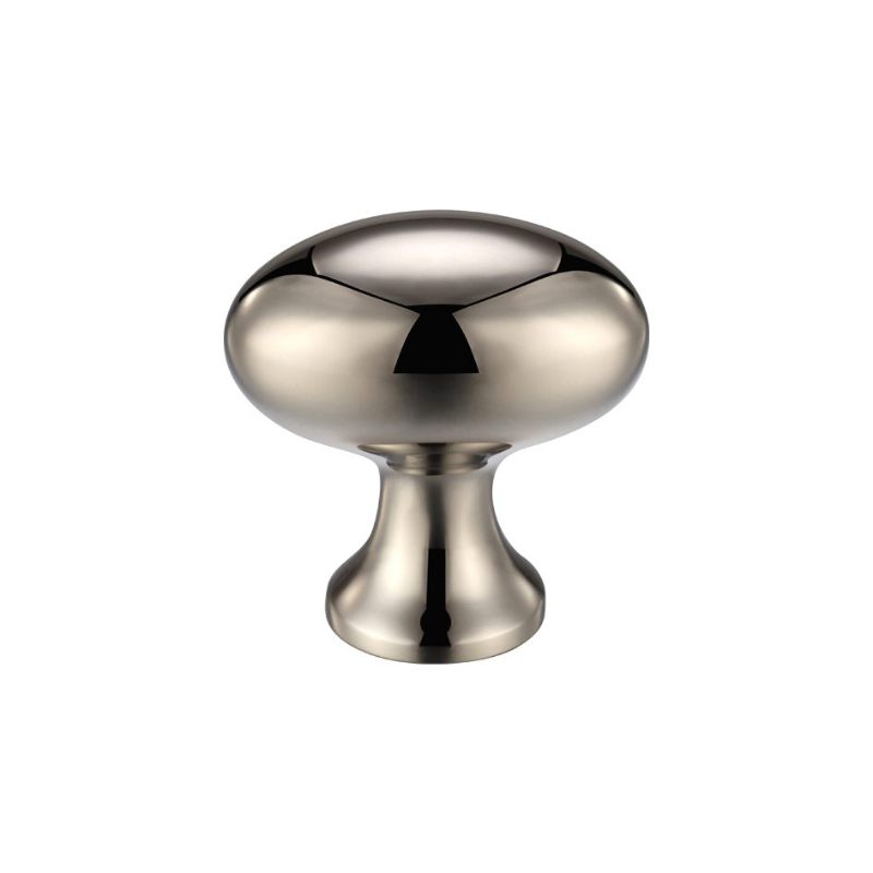 Oval Cupboard Knob 38mm dia.-PVD Nickel