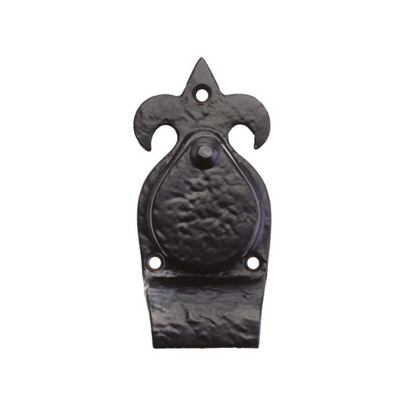 Fleur De Lys Cylinder Cover - 5"-Black Antique